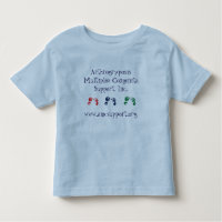 AMCSI Blue Toddler-T-shirt met meerdere voeten