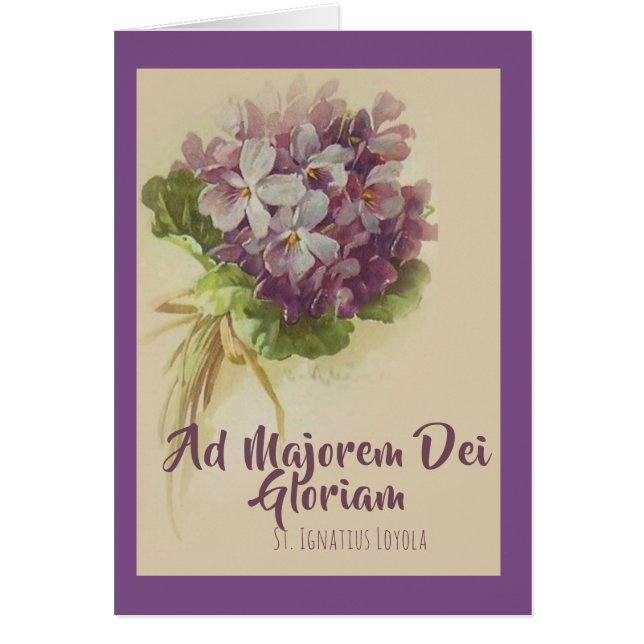 AMDG Ad majorem Dei gloriam Glory of God bloemen (Voorkant)