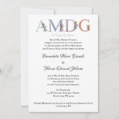 AMDG Faire-part de mariage catholique (Devant)