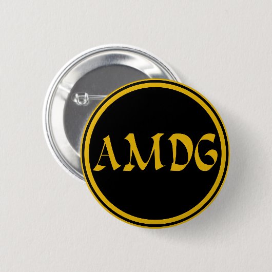AMDG RONDE BUTTON 5,7 CM (Voorkant /achterkant)