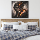 Âme Brisée : Toile Carrée de Douleur Interne (Insitu(Chambre))