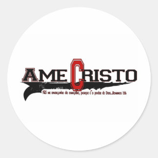 Ame Cristo (Liefde Christus in Portugal) Ronde Sticker