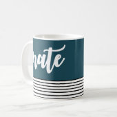 ÂME + Turquoise Stripes Couple Café Mug (Devant gauche)