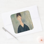 Amedeo Modigliani - Cafe singer Vierkante Sticker (Envelop)