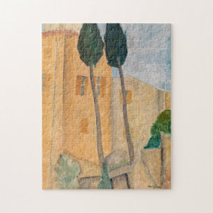 Amedeo Modigliani - Cypresses en Huizen in Cagnes Legpuzzel