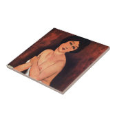 Amedeo Modigliani Grote Zittende Vrouw Tegeltje (Zijkant)