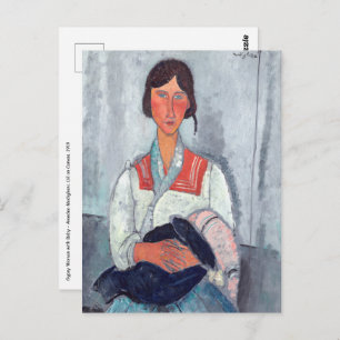 Amedeo Modigliani - Gypsy Vrouw met Baby Briefkaart