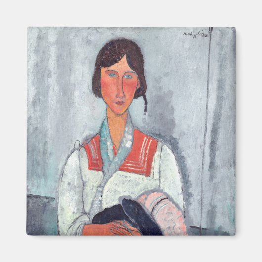 Amedeo Modigliani - Gypsy Vrouw met Baby Magneet (Voorkant)