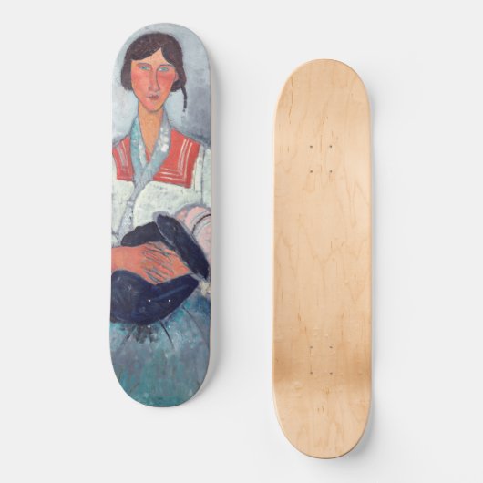 Amedeo Modigliani - Gypsy Vrouw met Baby Skateboard (Voorkant)