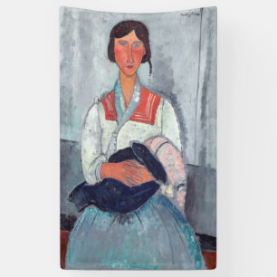 Amedeo Modigliani - Gypsy Vrouw met Baby Spandoek
