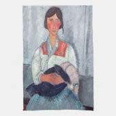 Amedeo Modigliani - Gypsy Vrouw met Baby Theedoek (Verticaal)