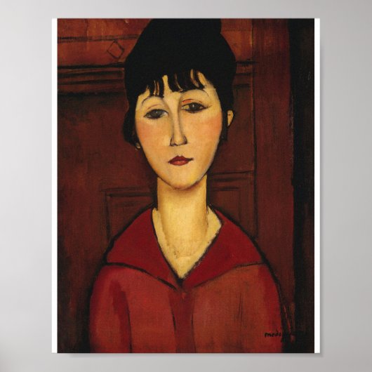 Amedeo Modigliani - hoofd van een jong meisje Poster (Voorkant)