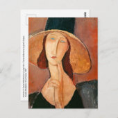 Amedeo Modigliani - Jeanne Hebuterne in groot Pet Briefkaart (Voorkant / Achterkant)