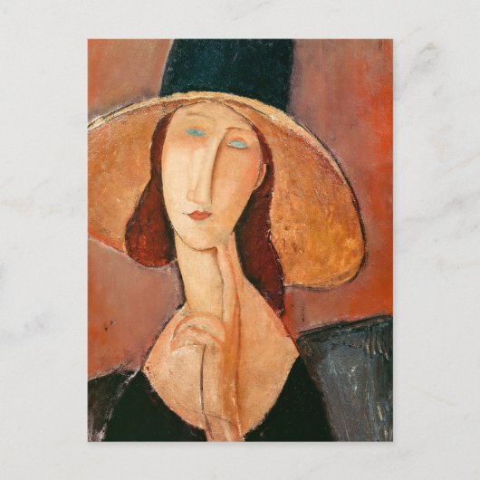 Amedeo Modigliani - Jeanne Hebuterne in groot Pet Briefkaart (Voorkant)