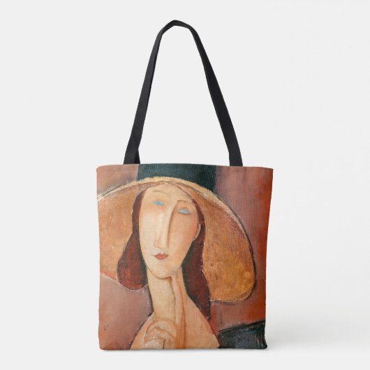 Amedeo Modigliani - Jeanne Hebuterne in groot Pet Draagtas (Achterkant)