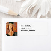 Amedeo Modigliani - Jeanne Hebuterne in groot Pet Etiket (Insitu)