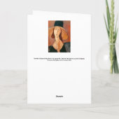 Amedeo Modigliani - Jeanne Hebuterne in groot Pet Kaart (Achterkant)