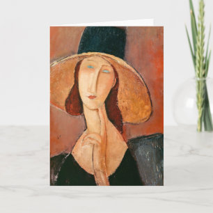 Amedeo Modigliani - Jeanne Hebuterne in groot Pet Kaart
