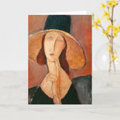 Amedeo Modigliani - Jeanne Hebuterne in groot Pet Kaart (Gele Bloem)