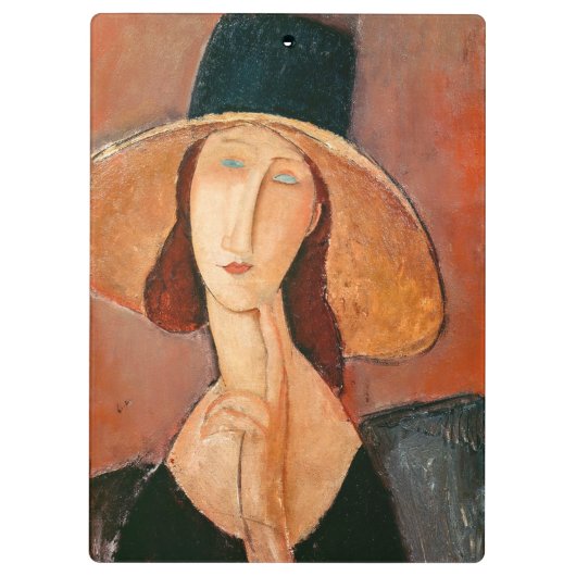 Amedeo Modigliani - Jeanne Hebuterne in groot Pet Klembord (Achterkant)