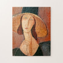 Amedeo Modigliani - Jeanne Hebuterne in groot Pet