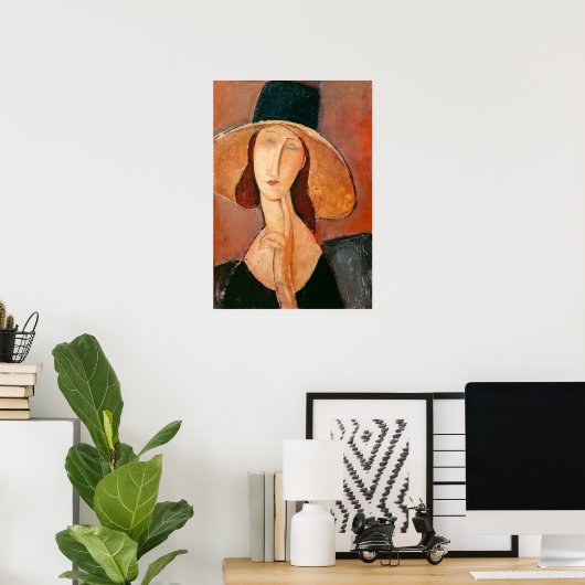 Amedeo Modigliani - Jeanne Hebuterne in groot Pet Poster (Thuiskantoor)