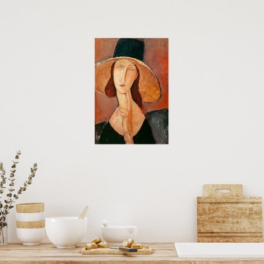 Amedeo Modigliani - Jeanne Hebuterne in groot Pet Poster (Keuken)
