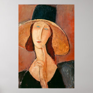 Amedeo Modigliani - Jeanne Hebuterne in groot Pet Poster