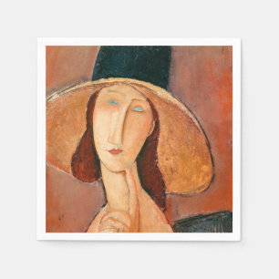 Amedeo Modigliani - Jeanne Hebuterne in groot Pet Servet