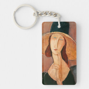 Amedeo Modigliani - Jeanne Hebuterne in groot Pet Sleutelhanger