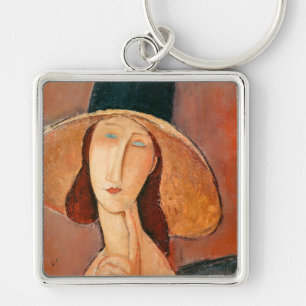 Amedeo Modigliani - Jeanne Hebuterne in groot Pet Sleutelhanger