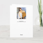 Amedeo Modigliani - Jeanne Hebuterne Kaart (Achterkant)