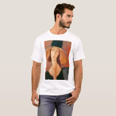 Amedeo Modigliani - Jeanne Hebuterne met grote hoe T-shirt (Voorkant volledig)