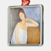 Amedeo Modigliani - Jeanne Hebuterne Metalen Ornament (Links)