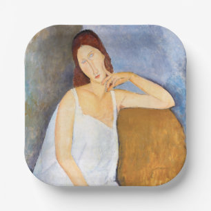 Amedeo Modigliani - Jeanne Hebuterne Papieren Bordje