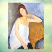 Amedeo Modigliani - Jeanne Hebuterne Raamsticker (Vel 3)