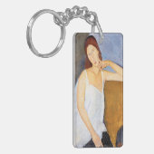 Amedeo Modigliani - Jeanne Hebuterne Sleutelhanger (Voorkant Links)