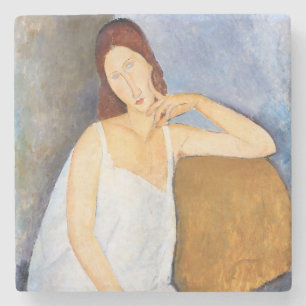 Amedeo Modigliani - Jeanne Hebuterne Stenen Onderzetter