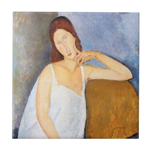 Amedeo Modigliani - Jeanne Hebuterne Tegeltje (Voorkant)