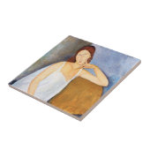 Amedeo Modigliani - Jeanne Hebuterne Tegeltje (Zijkant)