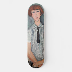Amedeo Modigliani - Jong Meisje in een Gestreepte  Skateboard