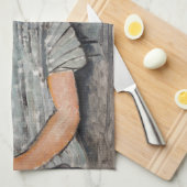 Amedeo Modigliani - Jong Meisje in een Gestreepte  Theedoek (Quarter Fold)