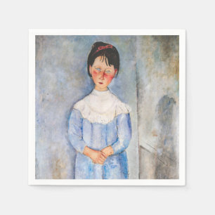Amedeo Modigliani - Jong meisje in het blauw Servet