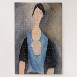 Amedeo Modigliani - Jong vrouw in het blauw Legpuzzel