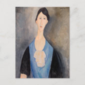Amedeo Modigliani - Jonge vrouw in blauw Briefkaart (Voorkant)