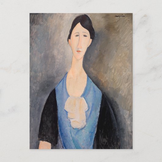 Amedeo Modigliani - Jonge vrouw in blauw Briefkaart (Voorkant)