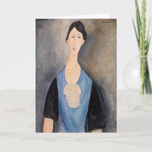 Amedeo Modigliani - Jonge vrouw in blauw Kaart