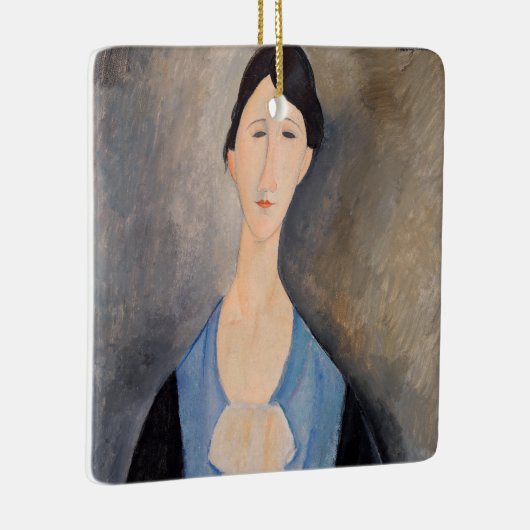 Amedeo Modigliani - Jonge vrouw in blauw Keramisch Ornament (Rechts)