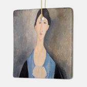 Amedeo Modigliani - Jonge vrouw in blauw Keramisch Ornament (Links)