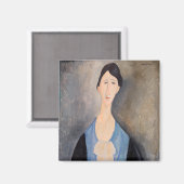 Amedeo Modigliani - Jonge vrouw in blauw Magneet (Voorkant / Achterkant)